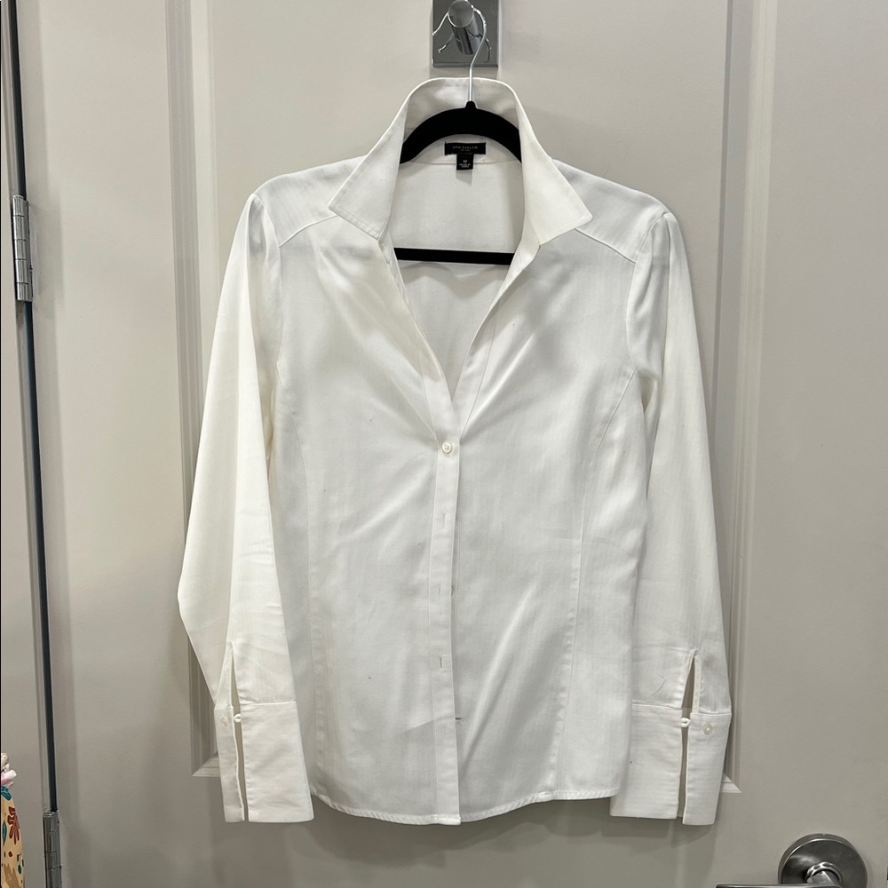 Ann Taylor White Button Down Shirt